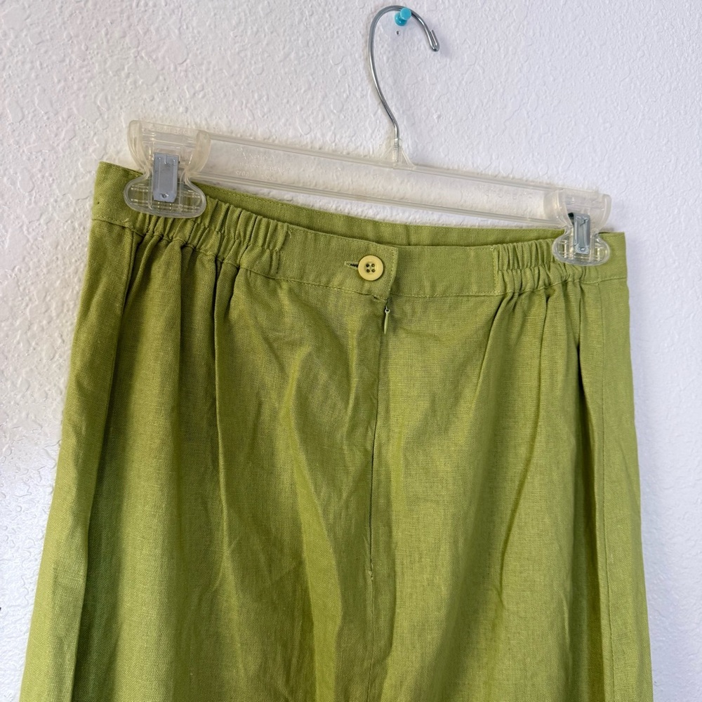 Selene Sport Vintage Linen Blend Fringe Lace Trim Boho Western Skirt Small - Picture 5 of 7